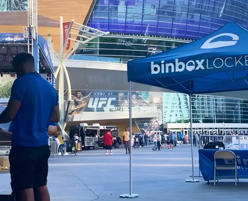 Binbox smart locker bank stadium deployment